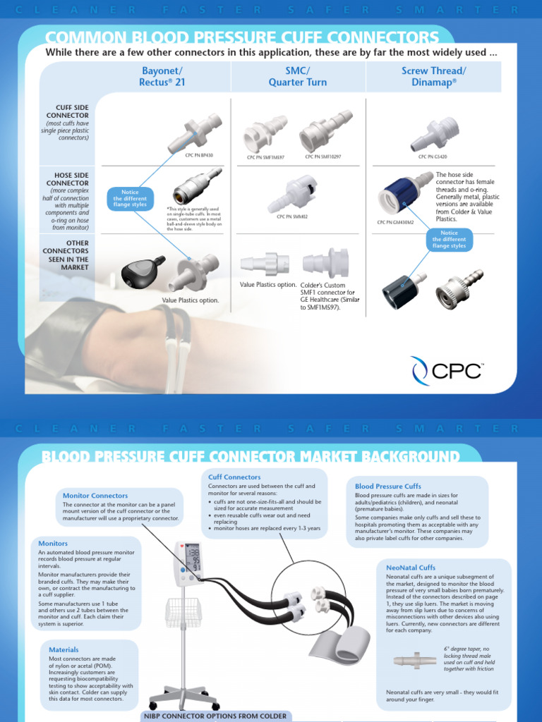 Common Blood Pressure Cuff Connectors | PDF
