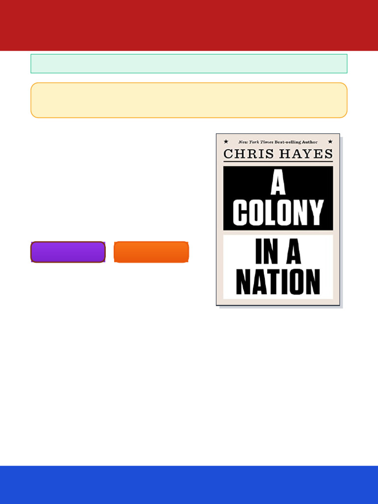 A Colony in a Nation 1st Edition Chris Hayes ebook