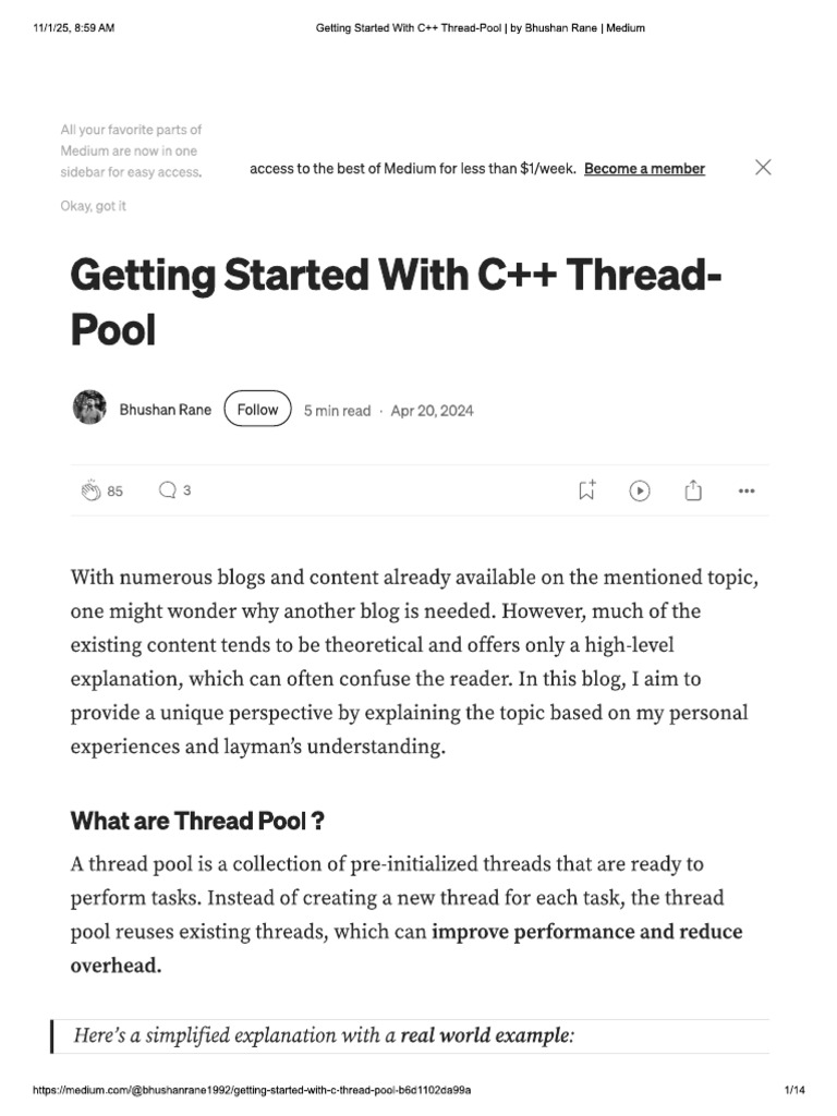 C++ Thread Pool | PDF