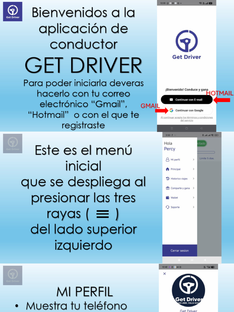 Guía para Conductores de GET DRIVER | PDF | Gmail | Informática