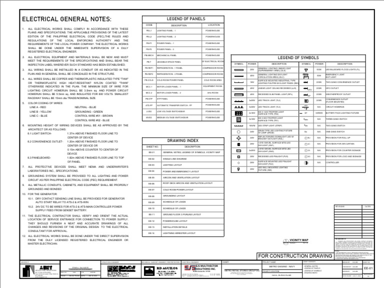 Electrical General Notes and Guidelines | PDF | Power (Physics) | Machines