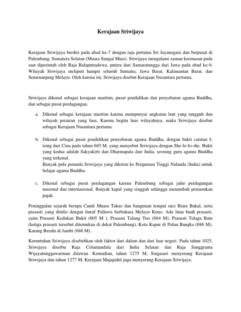 Mengapa kerajaan sriwijaya disebut sebagai kerajaan maritim