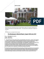 The Mystagogue's Biennial Report, August 2008-June 2010: The End of Massachusetts Alpha