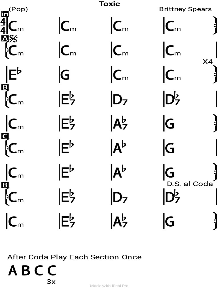 Toxic by Britney Spears - Sheet Music | PDF