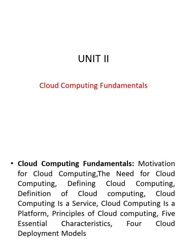 Cloud Computing Fundamentals Explained | PDF