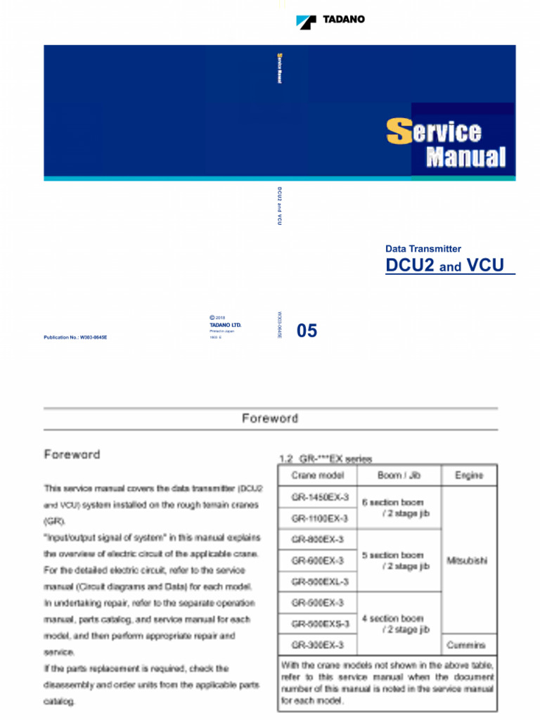 DCU2 and VCU Data Transmitter Manual | PDF | Engines | Information And ...