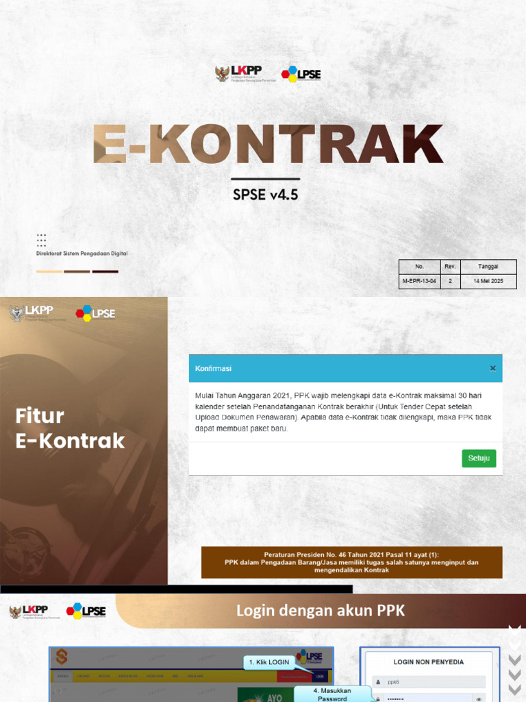 E Kontrak SPSE v4.5 2025 | PDF