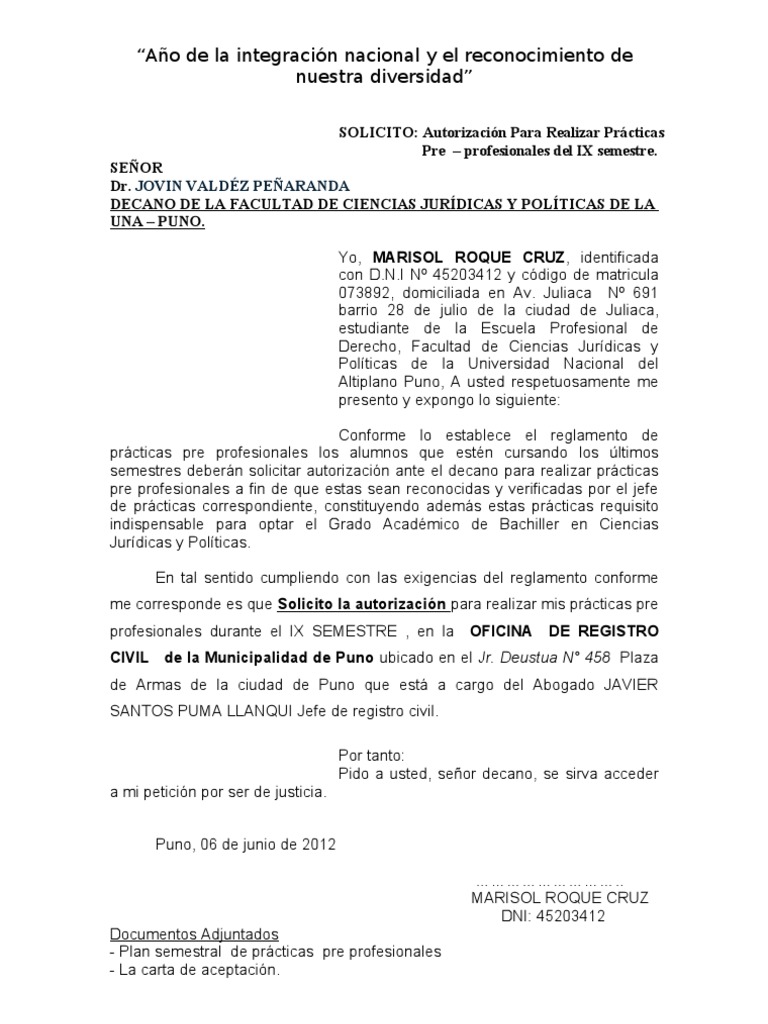 Documentos Para Practicas Pre Profesionales