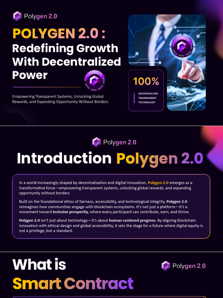 Polygen 2.0: Empowering Decentralized Growth | PDF | Economies