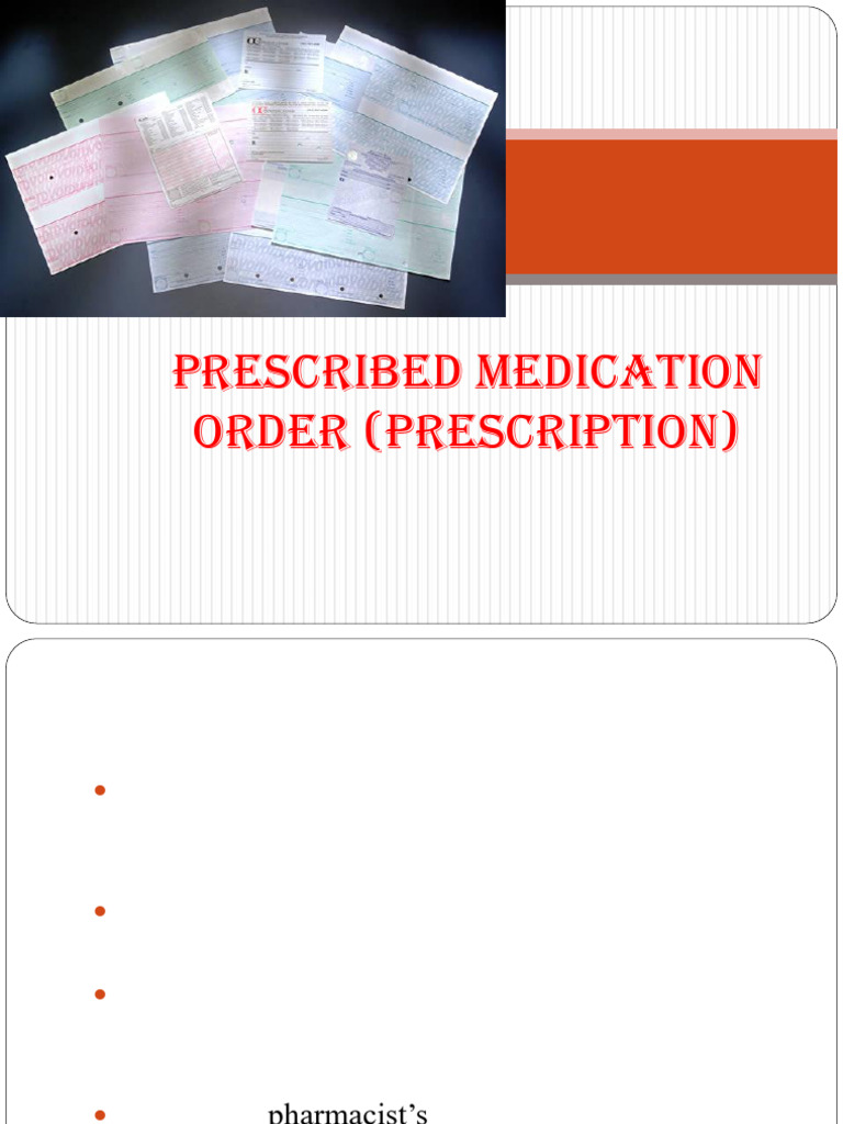 Understanding Prescription Orders | PDF | Medical Prescription | Pharmacy