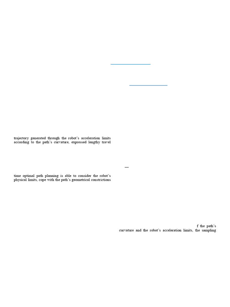 Time Optimal Path Planning for Robots | PDF | Acceleration | Tangent