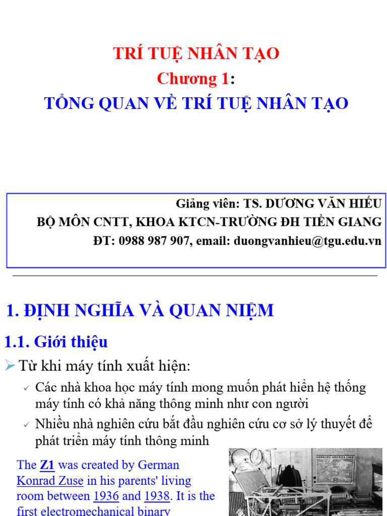 AI - NCTU - Chương 1. T NG Quan | PDF