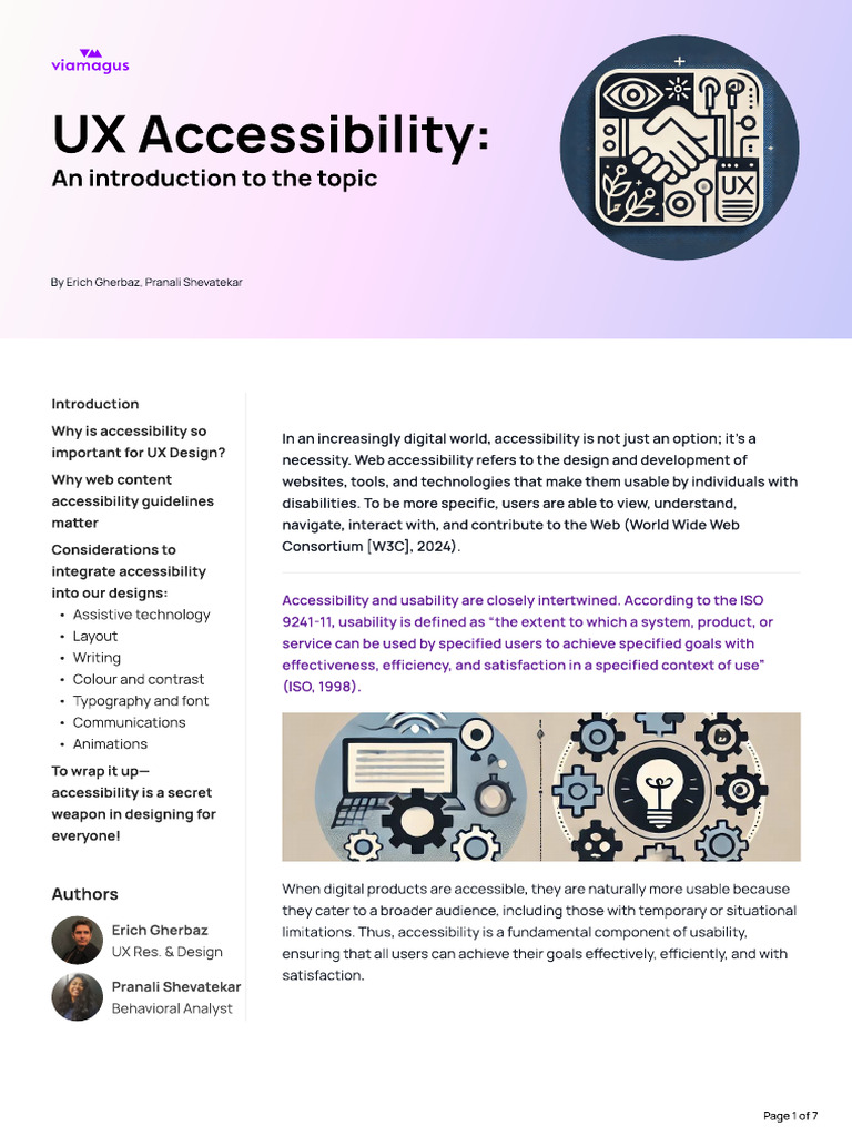 Ux Accessibility An Introduction To The Topic | PDF | Accessibility ...