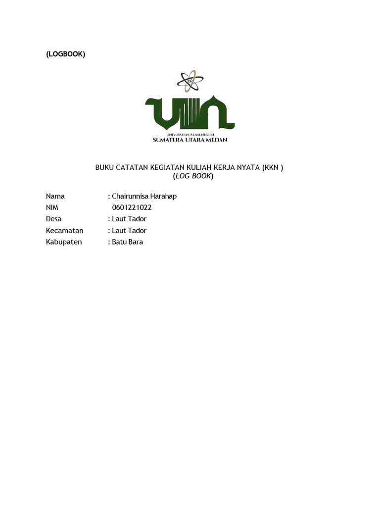 Logbook KKN Desa Laut Tador 2025 | PDF