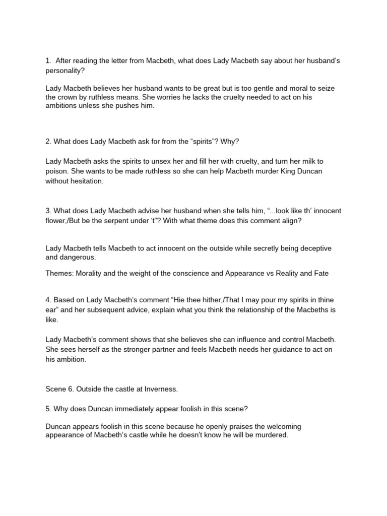 Lady Macbeth's Manipulation and Ambition | PDF | Macbeth