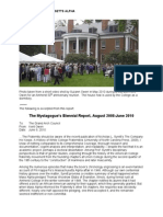 The Mystagogue's Biennial Report, August 2008-June 2010: The End of Massachusetts Alpha