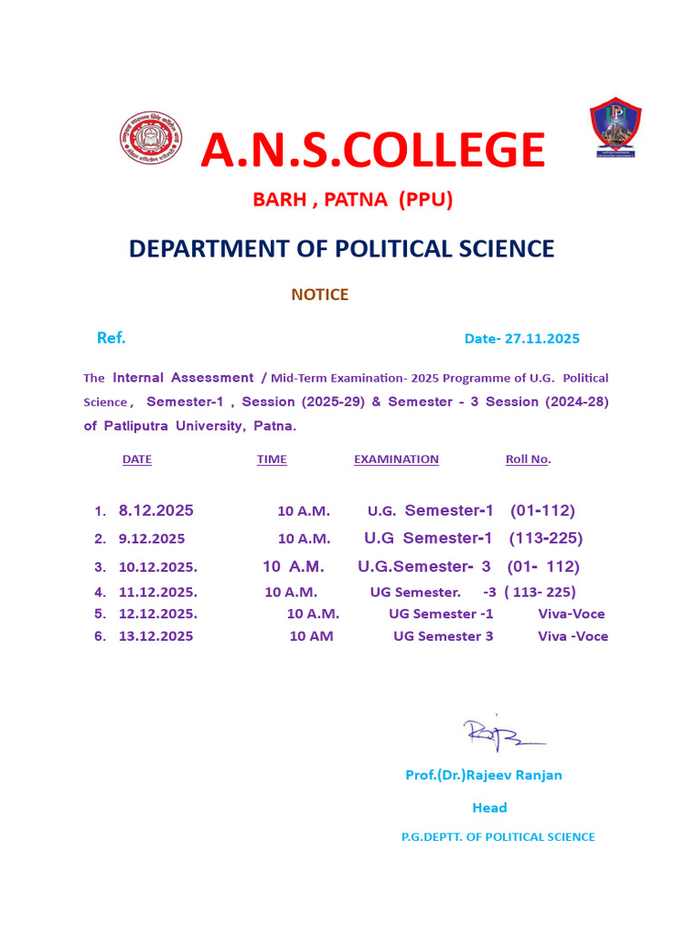 Notice UG POL SC 25 PDF — free download