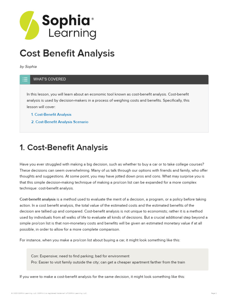 Cost Benefit Analysis 2 | PDF | Cost–Benefit Analysis | Recruitment