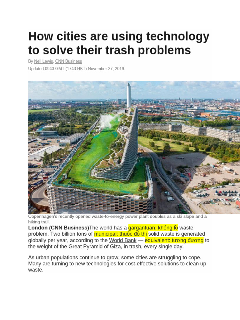 How Cities Are Using Technology To Solve Their Trash Problems | PDF ...