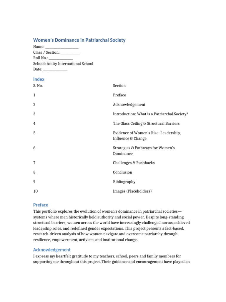 Women's Rise in Patriarchal Societies | PDF | Patriarchy | Woman