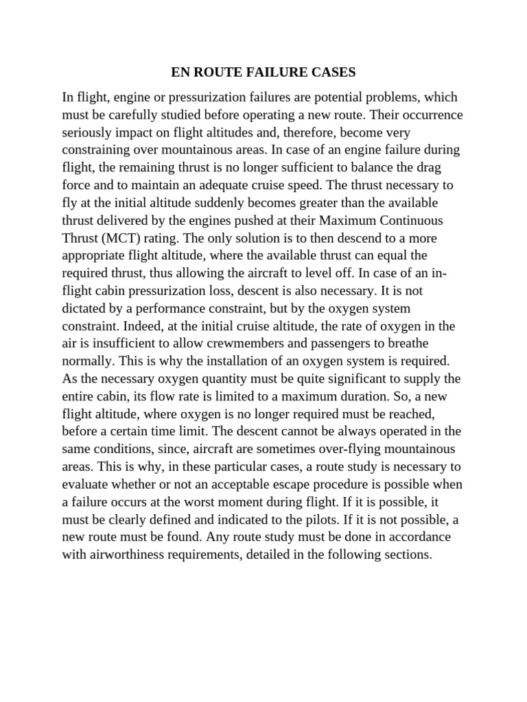 Engine and Pressurization Failure Risks | PDF