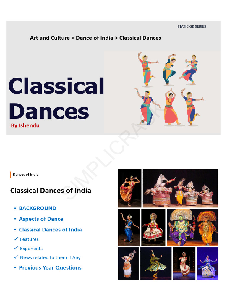 Classical Dances of India Explained | PDF | Dances | Concert Dance