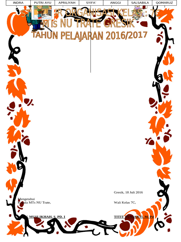 Daftar Siswa dan Mata Pelajaran Kelas 7C | PDF