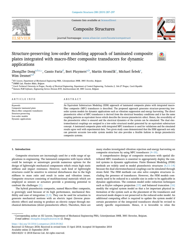 Structure-preserving Low-Order Modeling Approach of Laminated Composite ...