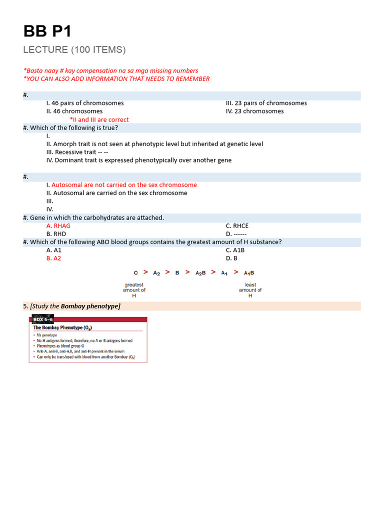 Operation Bb 1 | PDF | Lymphocyte | Blood Type