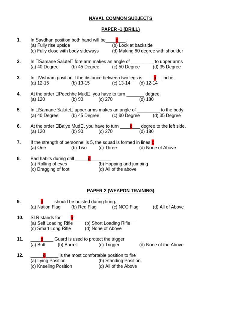 Naval Drill and Weapon Training Guide | PDF | Navies | Rifle