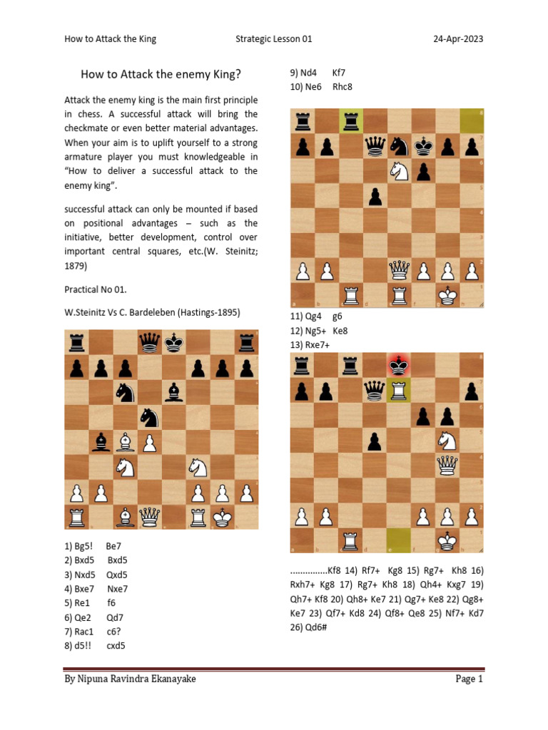 How To Attack The Enemy King | PDF | Chess | Chess Theory