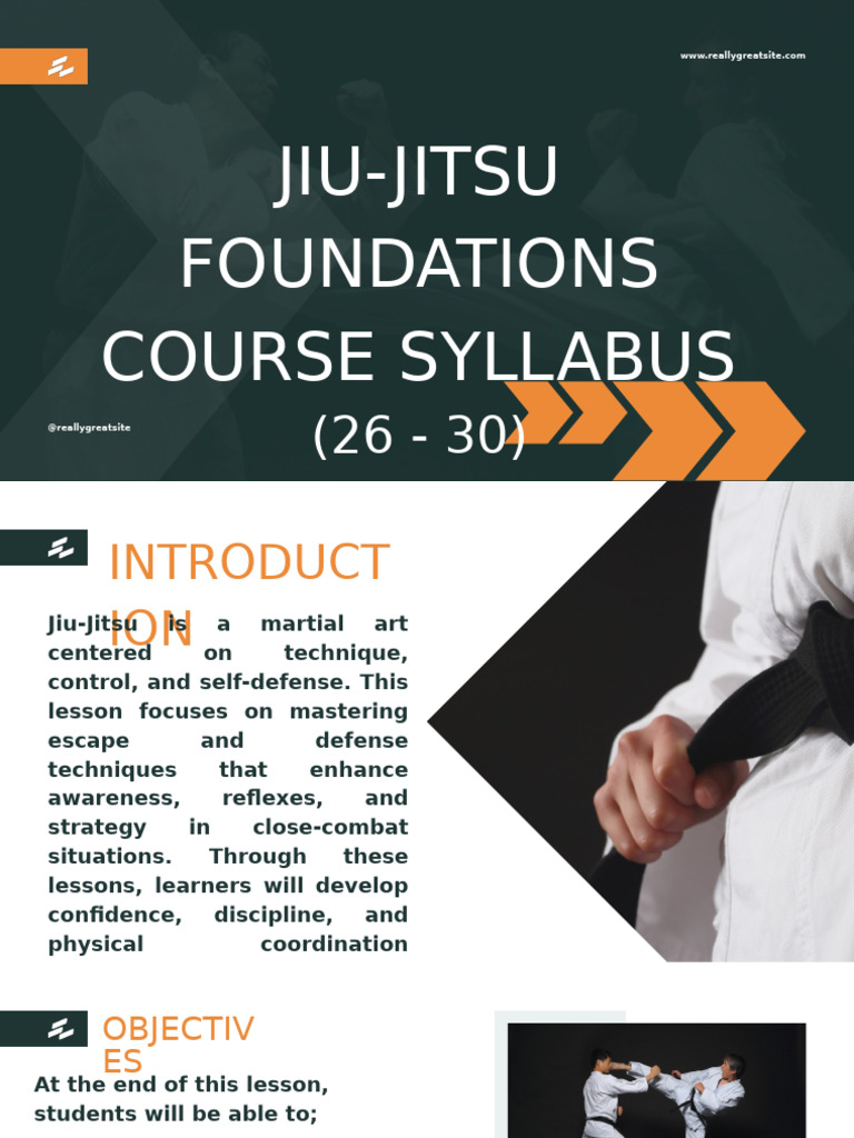 Jiu-Jitsu Foundations Course Syllabus | PDF | Brazilian Jiu Jitsu ...