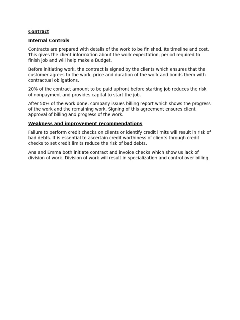 Contract Management and Internal Controls | PDF