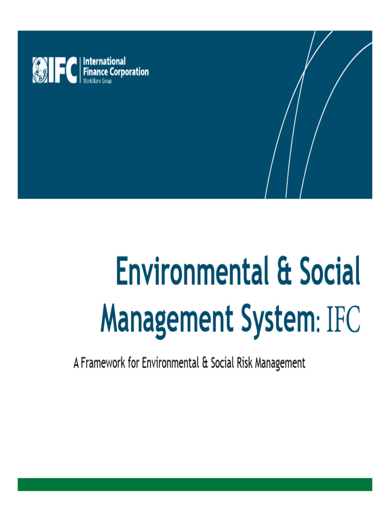 Lecture On IFC ESMS | PDF | Waste | Regulatory Compliance