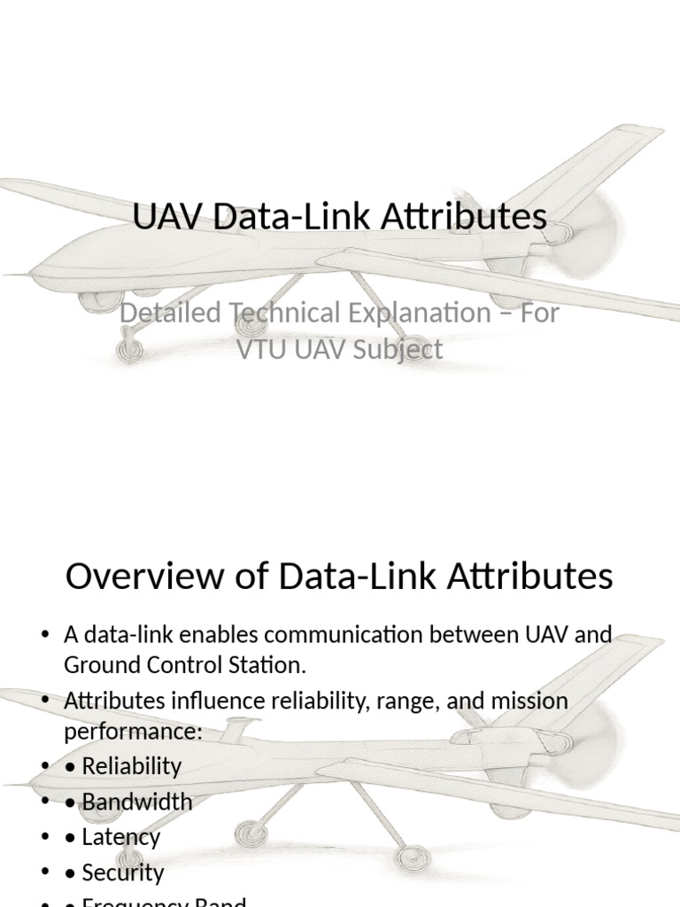 UAV Data Link Attributes Presentation | PDF