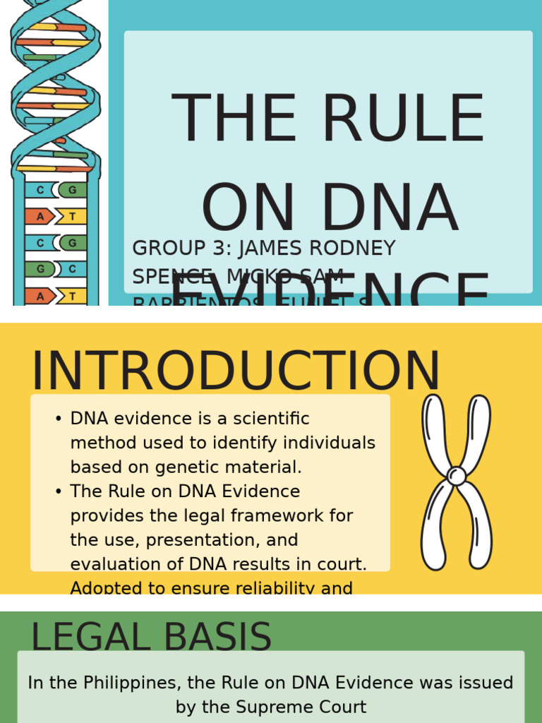 Understanding the Rule on DNA Evidence | PDF | Dna Profiling | Dna