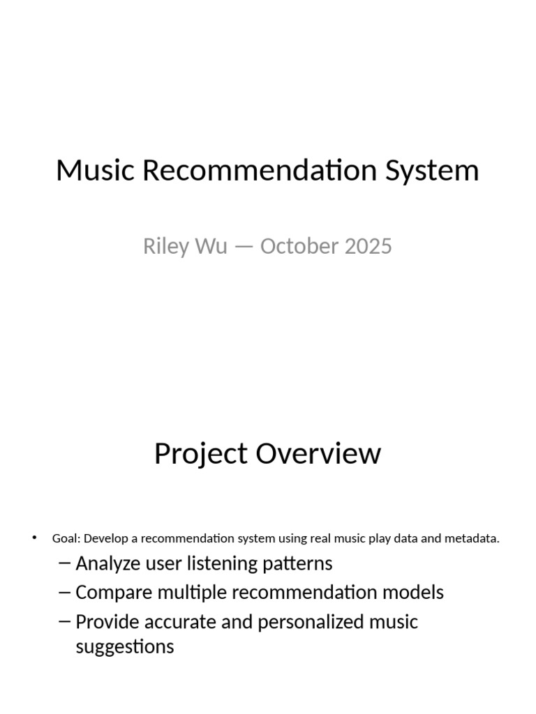 Advanced Music Recommendation System | PDF | Cognitive Science ...