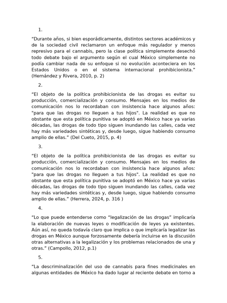 Debate sobre la legalización del cannabis en México | PDF | Drogas ...