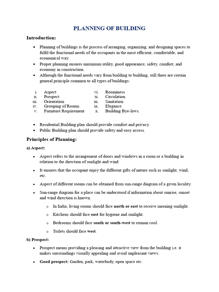 Building Planning Principles and Guidelines | PDF | Stairs | Room
