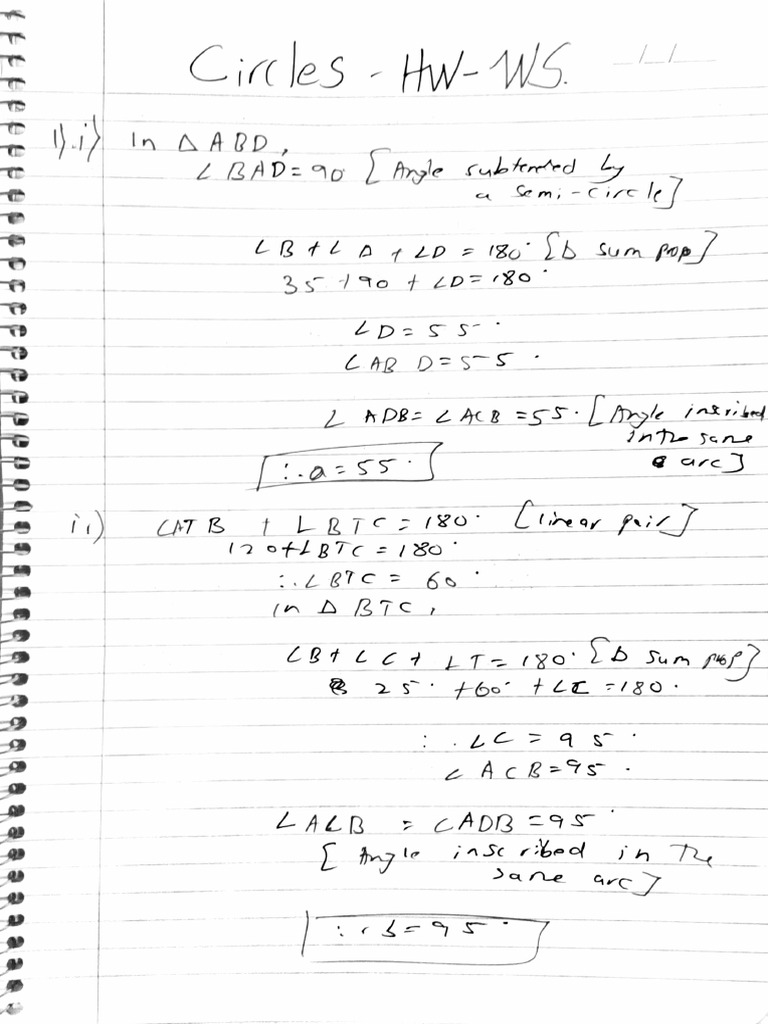 Aditya Maths Circle HW | PDF