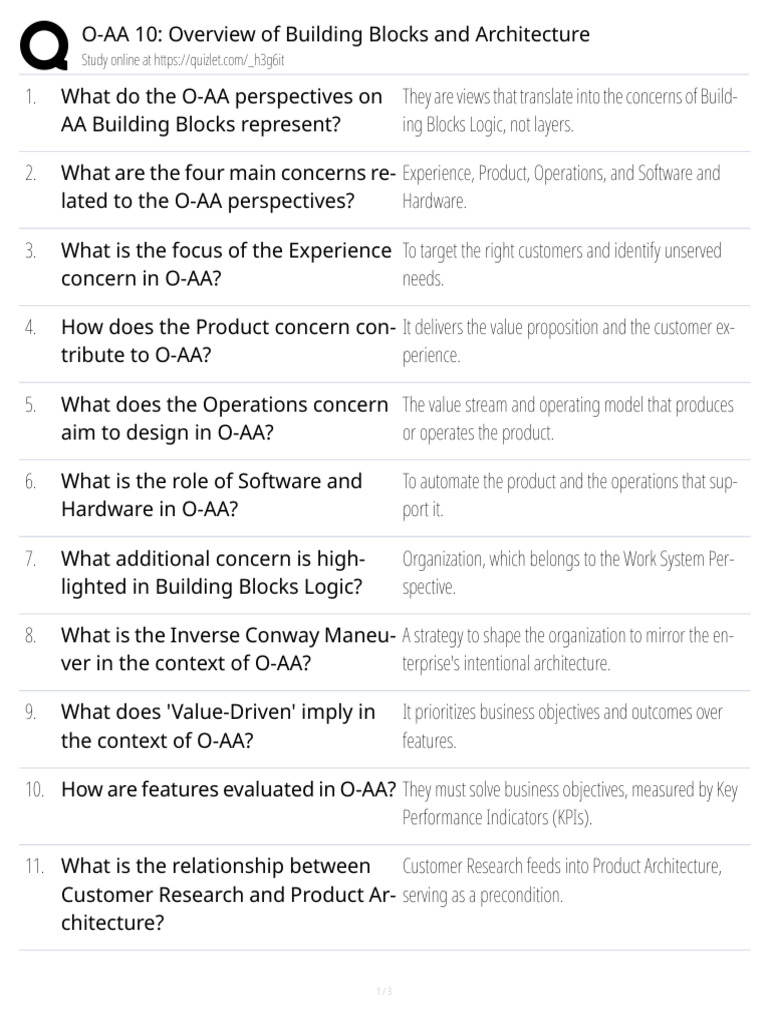 O-AA Building Blocks and Architecture Guide | PDF