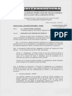 Oficio #003-2012-Grp-Fesitereg-Piura Propuesta de Horario de Trabajo