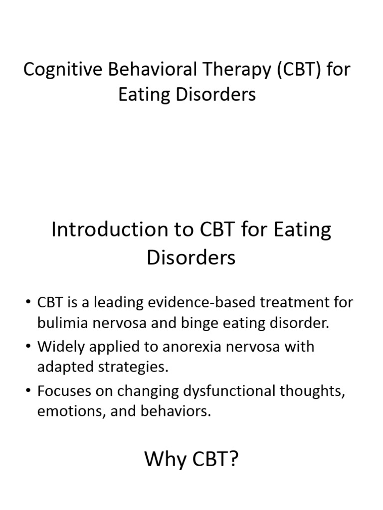 CBT for Eating Disorders Overview | PDF | Cognitive Behavioral Therapy ...