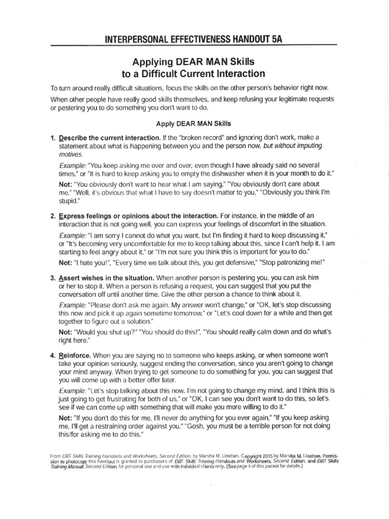 Dear Man PDF | PDF