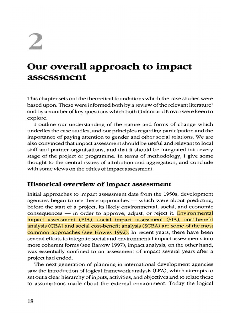 Impact Assessment Methodologies Explained | PDF | Evaluation | Cost ...