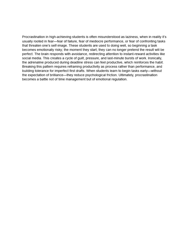Procrastination PDF | PDF