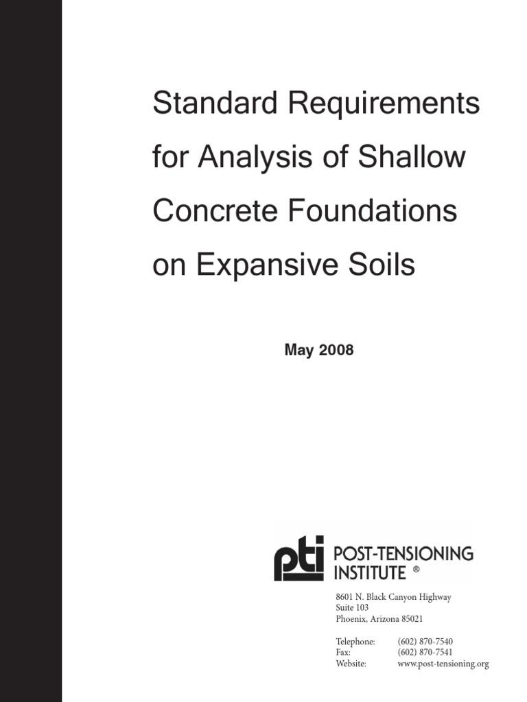 Shallow Concrete Foundations on Expansive Soils | PDF | Foundation ...