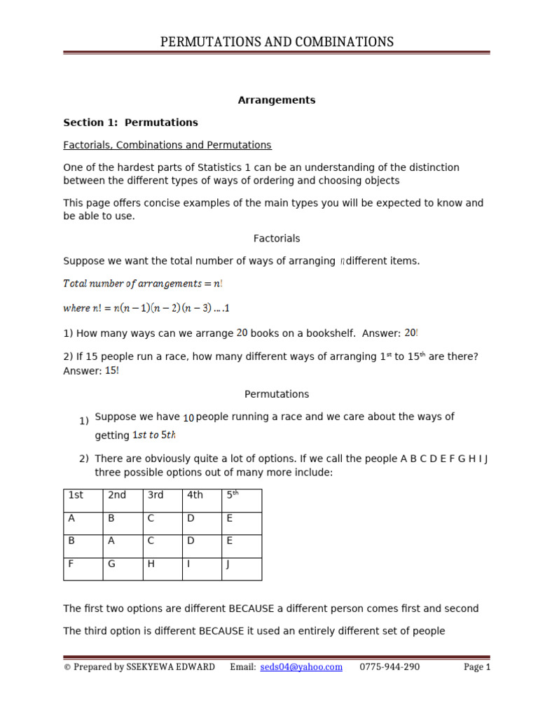1743bf6ead269e70850b00444667fa01 | PDF | Permutation | Mathematics