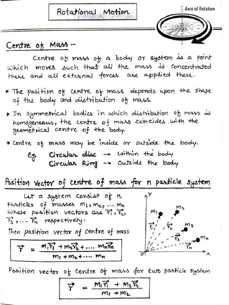 System of Particles and Rotational Motion | PDF