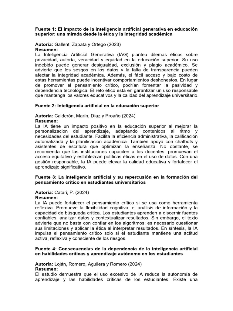 Fuentes Informativas | PDF | Inteligencia (IA) y semántica ...